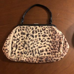 Vintage 60s leopard print purse